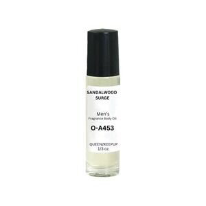 Sandalwood Surge Men's Body Oil Fresh Woody and Confident Masculine Roll-On
